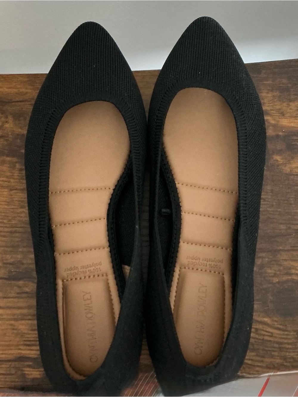 Black Pointed Toe Ballet Flats Sz 7.5  - Cynthia Rowley